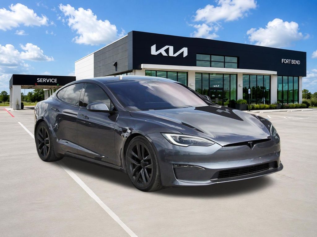 2022 Tesla Model S Base Gray at Shottenkirk Kia Fort Bend