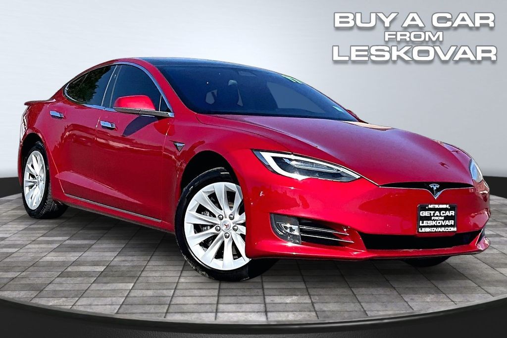 Red Multi-Coat 2017 Tesla Model S Sedan All-Wheel Drive 1-Speed Automatic