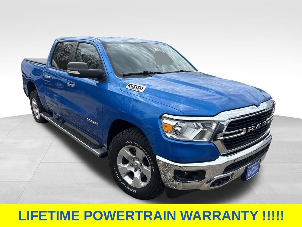 Hydro Blue Pearlcoat 2020 RAM 1500 Big Horn Crew Cab 4WD Pickup Truck Four-Wheel Drive 8-Speed Automatic