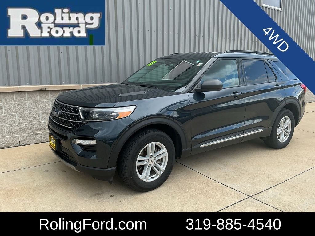 Stone Blue Metallic 2022 Ford Explorer XLT AWD SUV / Crossover All-Wheel Drive Automatic