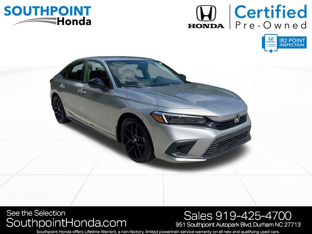 Lunar Silver Metallic 2023 Honda Civic Sedan Front-Wheel Drive Continuously Variable Transmission