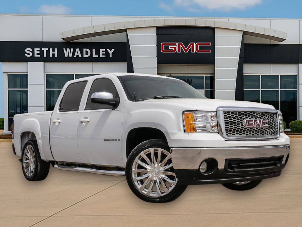 Summit White 2008 GMC Sierra 1500 SLE1 Crew Cab Pickup Truck 4X2 4-Speed Automatic Overdrive