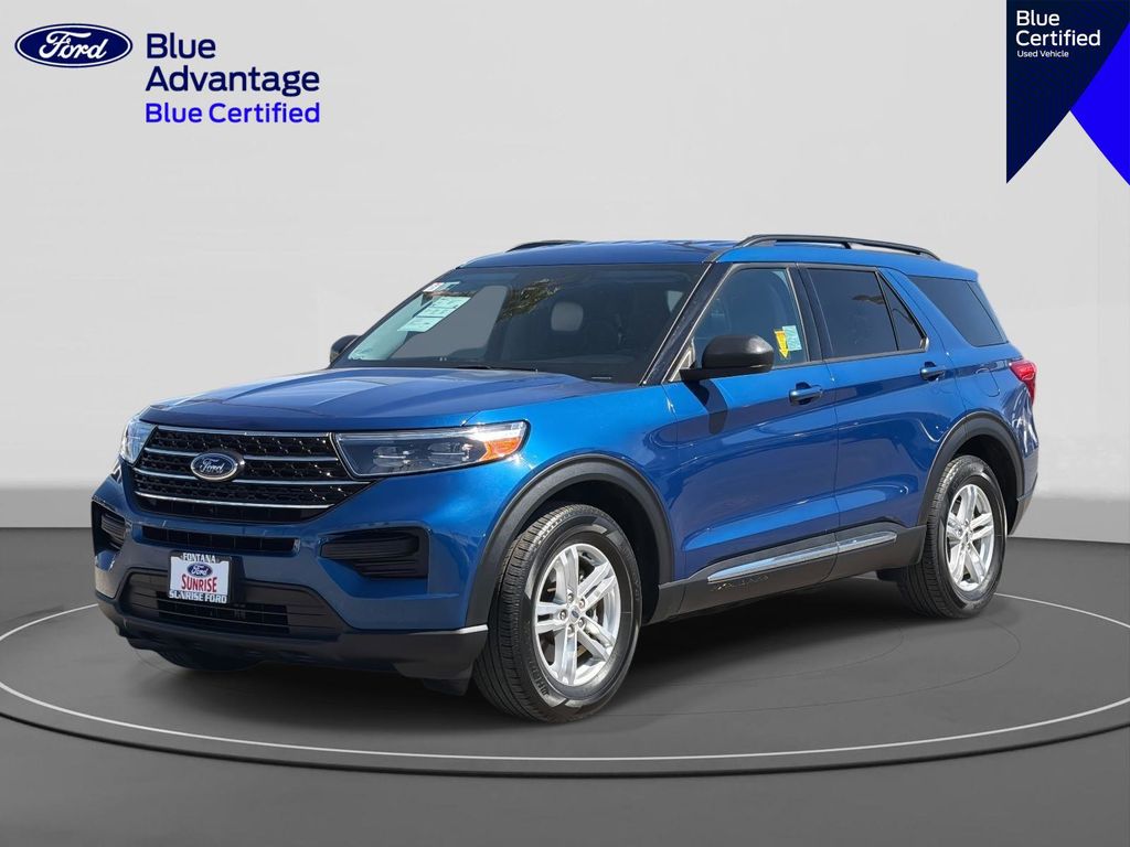 Atlas Blue Metallic 2022 Ford Explorer XLT RWD SUV / Crossover Rear-Wheel Drive Automatic