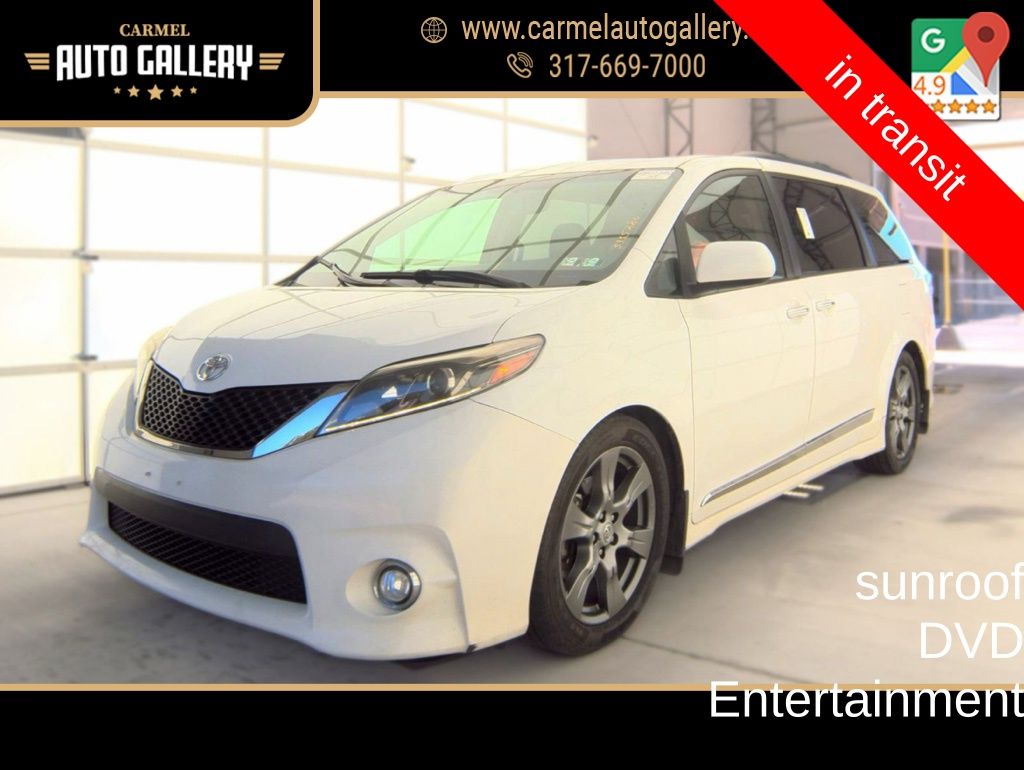 Super White 2017 Toyota Sienna Minivan Front-Wheel Drive 8-Speed Automatic