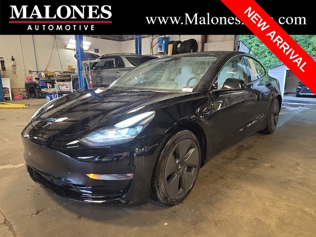 Black 2022 Tesla Model 3 Sedan All-Wheel Drive 1-Speed Automatic