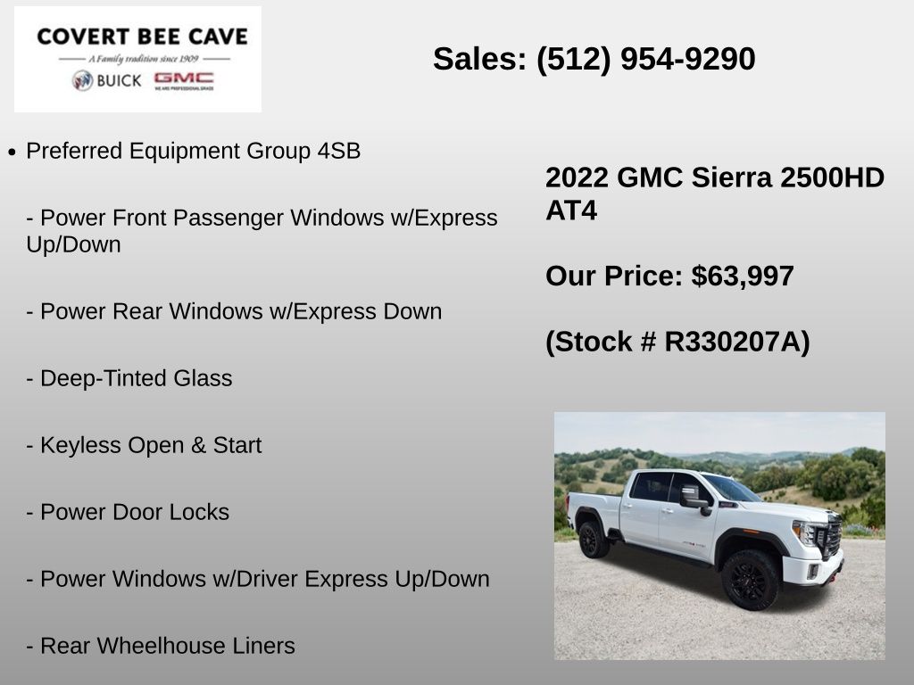 Used Car 2022 Gmc Sierra 2500hd  At4 For Sale Under $70,000 In Austin, Texas