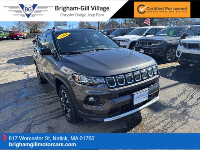 Gray (Granite Crystal Metallic Clearcoat) 2022 Jeep Compass Limited 4WD SUV / Crossover Four-Wheel Drive 9-Speed Automatic
