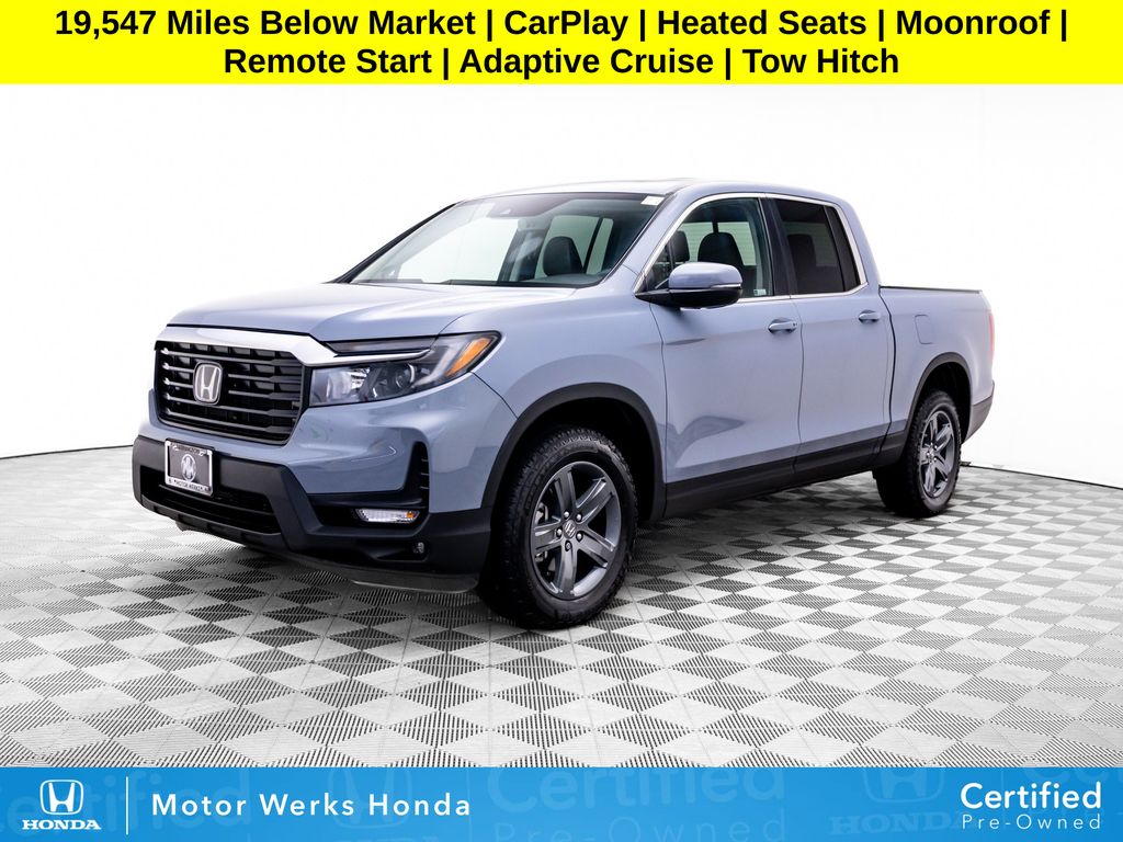 Sonic Gray Pearl 2023 Honda Ridgeline Pickup Truck All-Wheel Drive 9-Speed Automatic