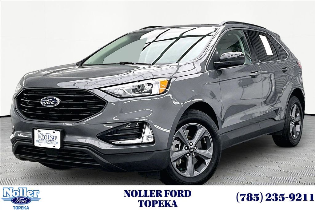 Carbonized Gray Metallic 2022 Ford Edge SEL AWD SUV / Crossover All-Wheel Drive 8-Speed Automatic