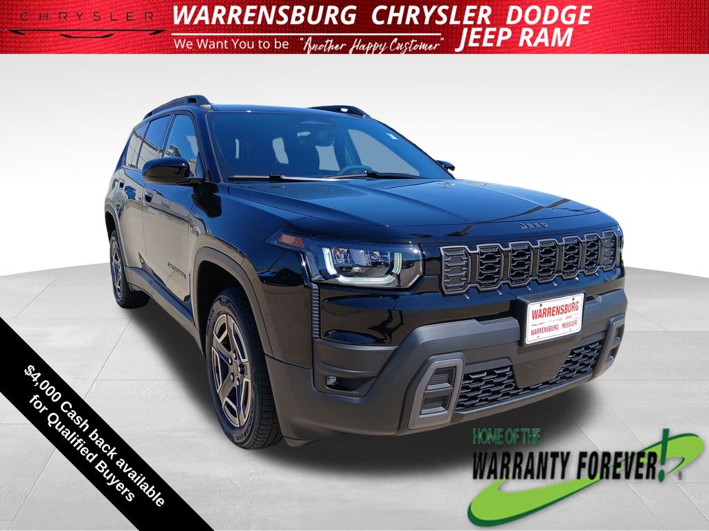 Diamond Black Crystal Pearlcoat 2026 Jeep Cherokee Laredo 4WD SUV / Crossover Four-Wheel Drive Continuously Variable Transmission