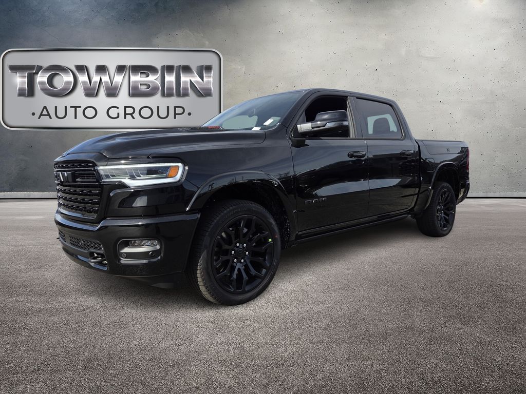 Diamond Black Crystal Pearlcoat 2026 RAM 1500 Pickup Truck Four-Wheel Drive 8-Speed Automatic
