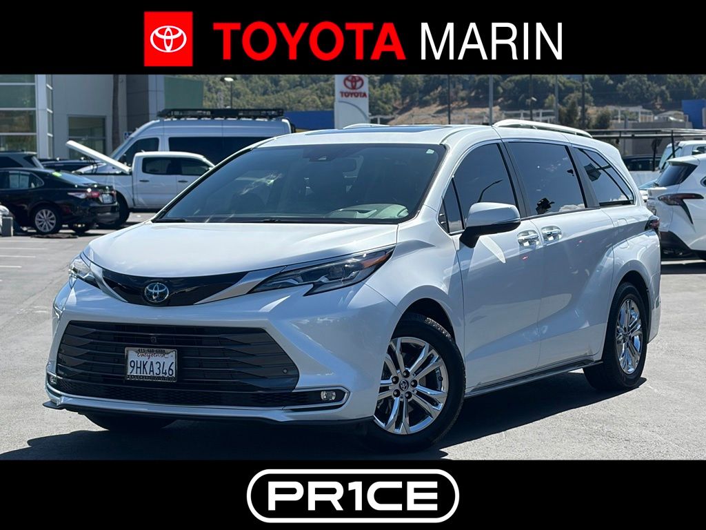 Pearl 2023 Toyota Sienna Minivan All-Wheel Drive Continuously Variable Transmission