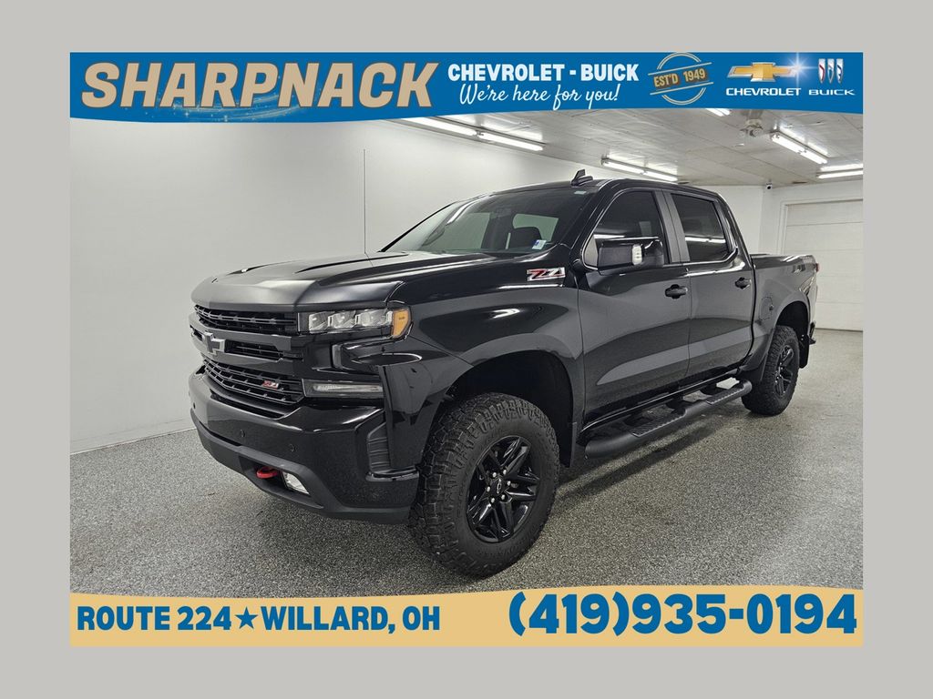 Black 2021 Chevrolet Silverado 1500 Pickup Truck Four-Wheel Drive Automatic