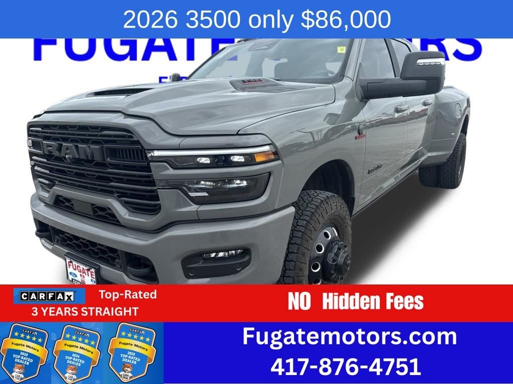 Ceramic Gray Clearcoat 2026 RAM 3500 Pickup Truck Four-Wheel Drive 8-Speed Automatic