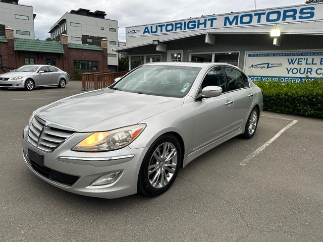 Silver (Platinum Metallic) 2013 Hyundai Genesis Sedan Rear-Wheel Drive 8-Speed Automatic