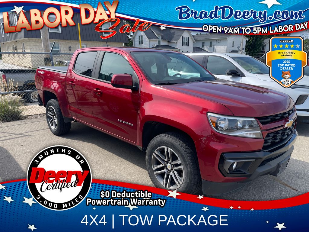 Cherry Red Tintcoat 2021 Chevrolet Colorado Pickup Truck Four-Wheel Drive 8-Speed Automatic
