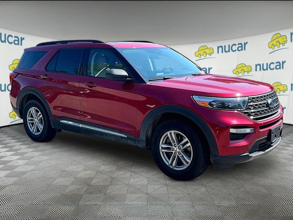 Red Metallic 2021 Ford Explorer SUV / Crossover All-Wheel Drive Automatic