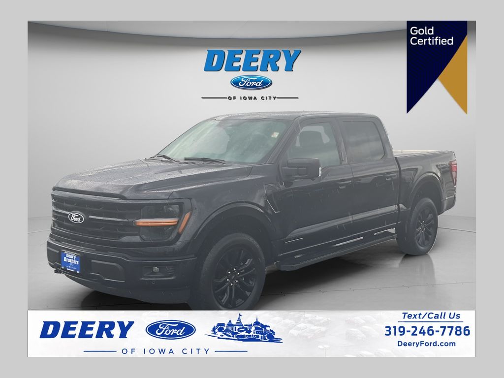 Agate Black Metallic 2024 Ford F-150 Pickup Truck Four-Wheel Drive 10-Speed Automatic