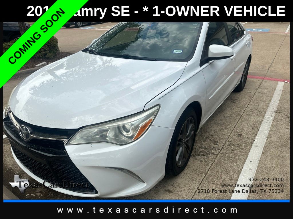 Super White 2015 Toyota Camry Sedan Front-Wheel Drive 6-Speed Automatic