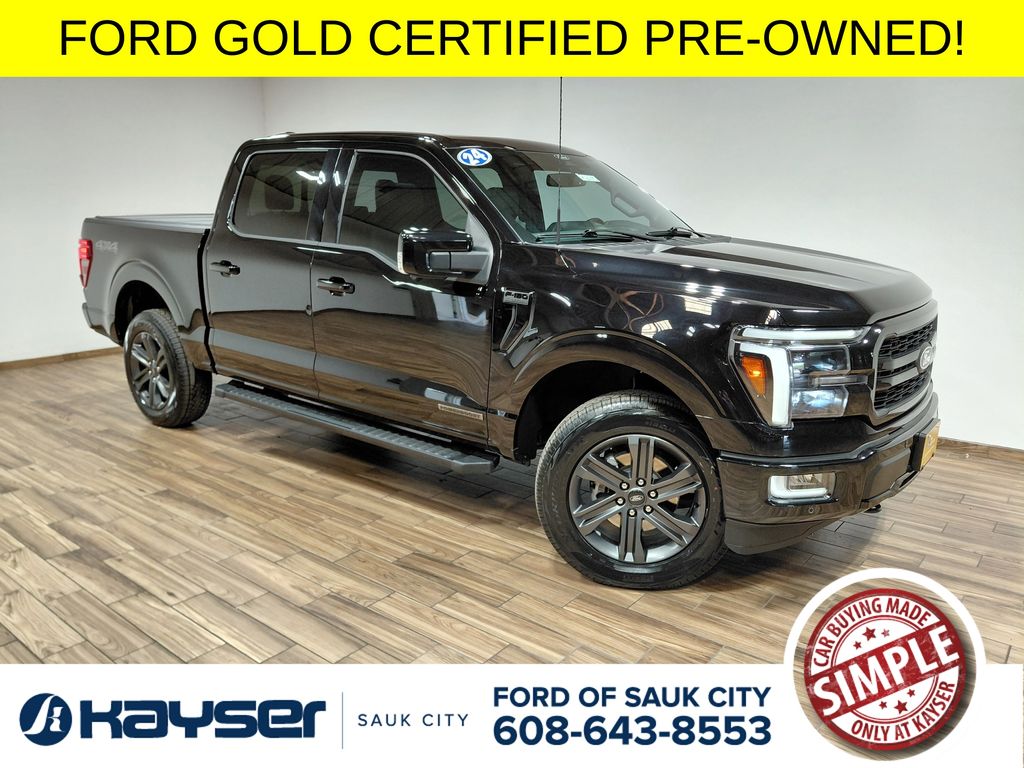 Black 2024 Ford F-150 Pickup Truck Four-Wheel Drive Automatic