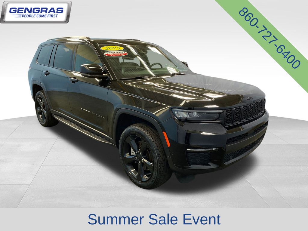 Diamond Black Crystal Pearlcoat 2025 Jeep Grand Cherokee L SUV / Crossover Four-Wheel Drive 8-Speed Automatic