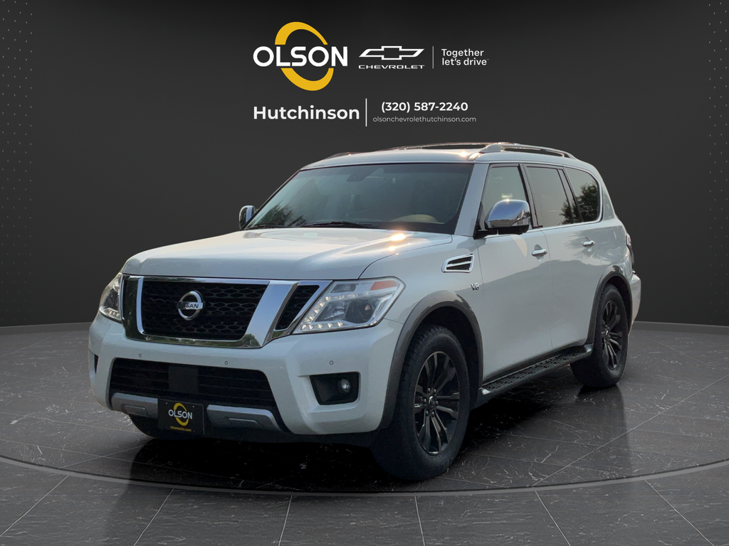 Pearl White 2017 Nissan Armada SUV / Crossover Four-Wheel Drive 7-Speed Automatic