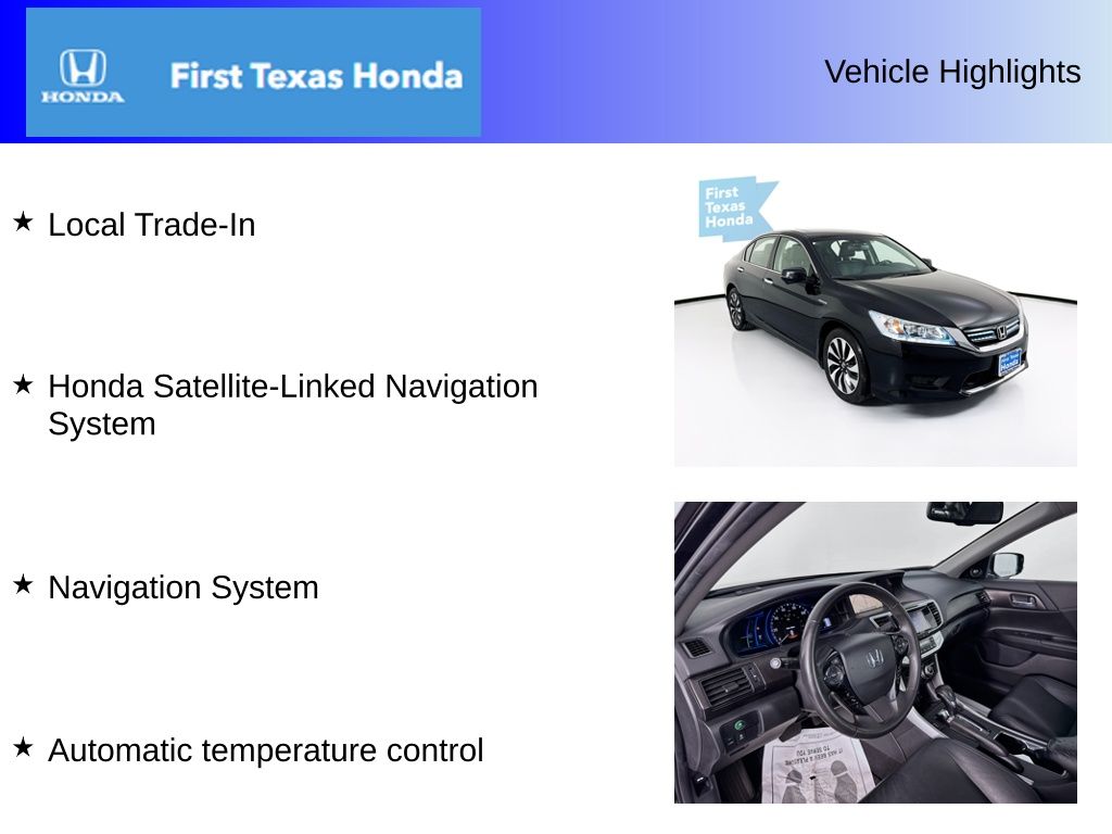 Used Car 2015 Honda Accord Hybrid  Touring For Sale Under $20,000 In Austin, Texas