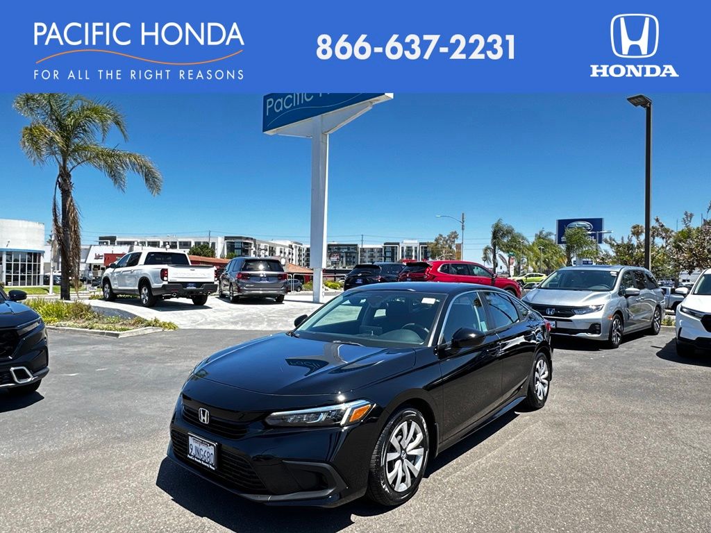 Crystal Black Pearl 2023 Honda Civic Sedan Front-Wheel Drive Continuously Variable Transmission