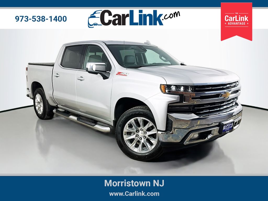 Silver Ice Metallic 2019 Chevrolet Silverado 1500 Pickup Truck Four-Wheel Drive 8-Speed Automatic