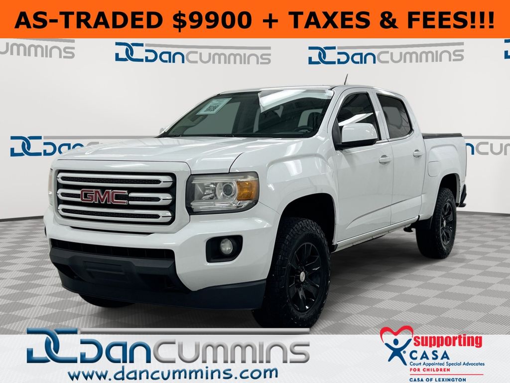 Summit White 2017 GMC Canyon SLE Crew Cab 4WD Pickup Truck Four-Wheel Drive 8-Speed Automatic