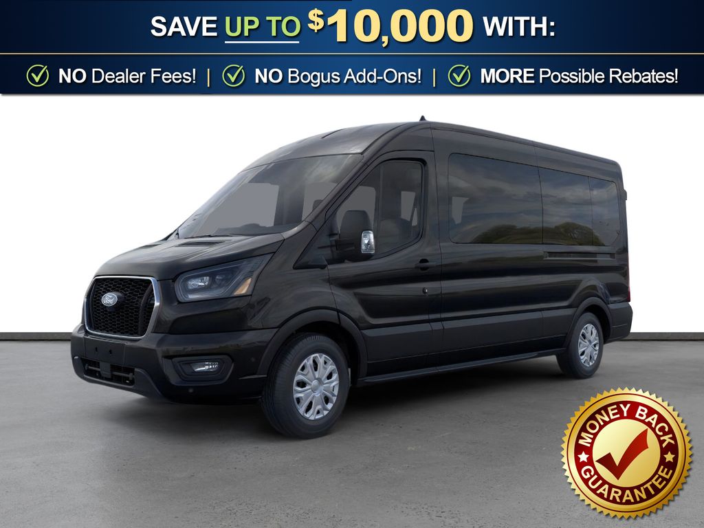 Agate Black Metallic 2026 Ford Transit Passenger Van Rear-Wheel Drive