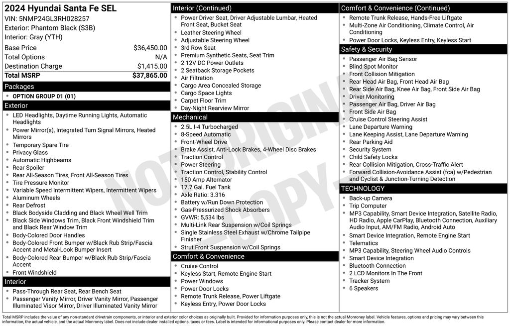 Used 2024 Black Hyundai SEL image 9