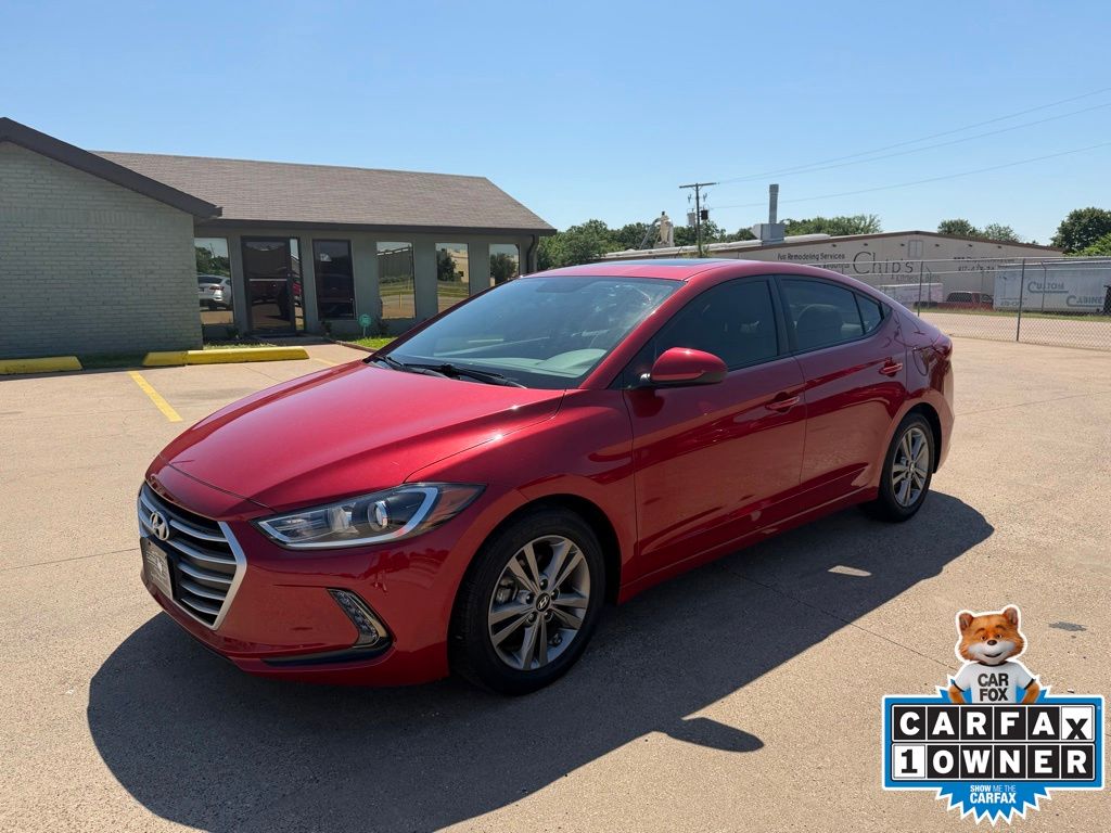 Scarlet Red 2018 Hyundai Elantra Value Edition FWD Sedan Front-Wheel Drive 6-Speed Automatic