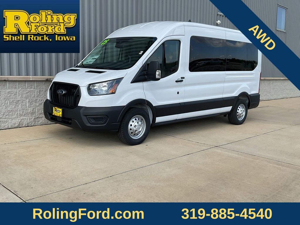 Oxford White 2025 Ford Transit Passenger Van All-Wheel Drive