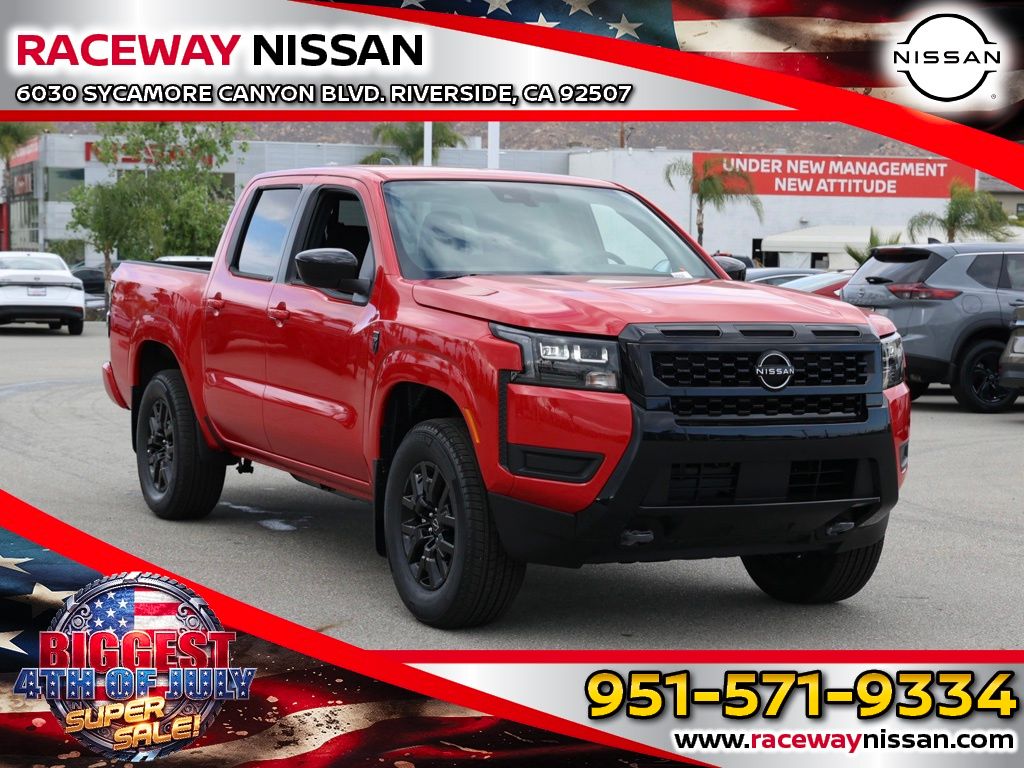 Red Alert 2026 Nissan Frontier Pickup Truck Four-Wheel Drive 9-Speed Automatic Overdrive