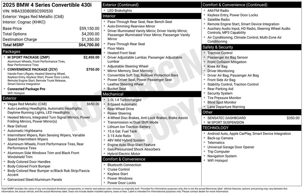 Used Car 2025 Bmw 4 Series  430i For Sale Under $60,000 In Austin, Texas