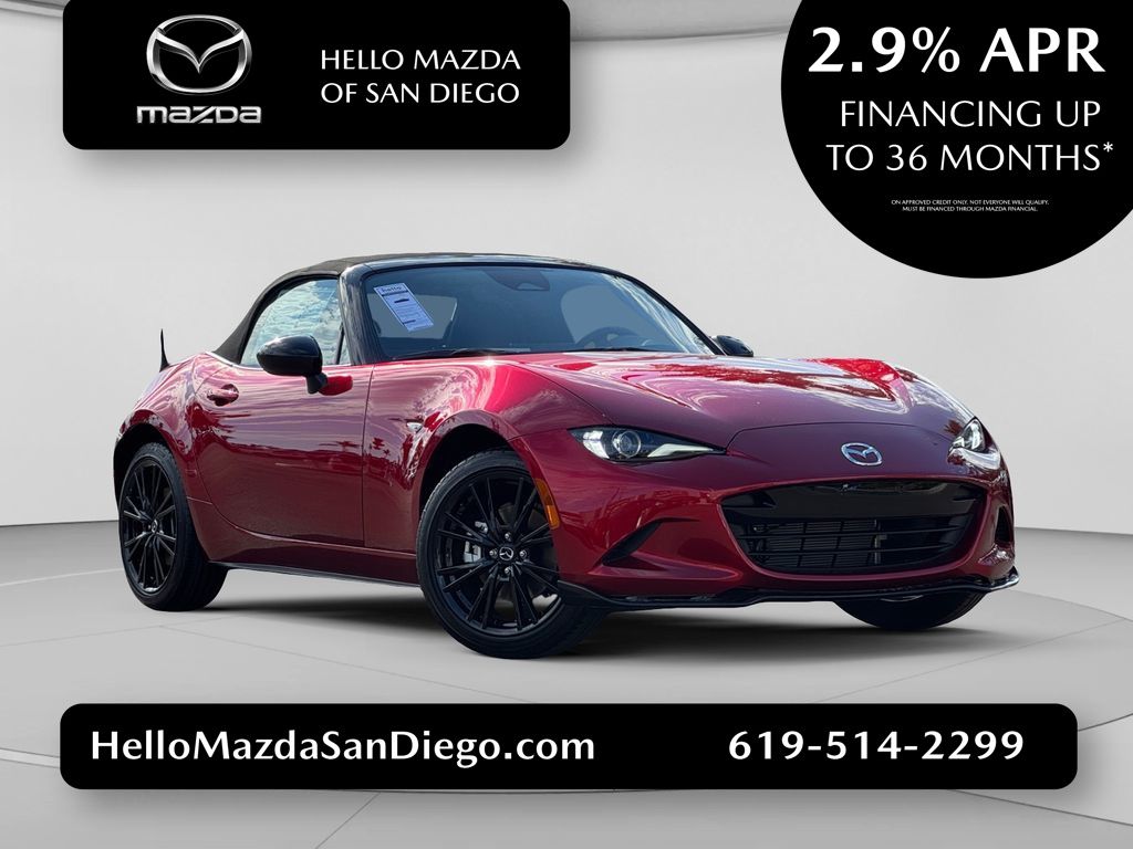 Soul Red Crystal Metallic 2026 Mazda MX-5 Miata Convertible Rear-Wheel Drive 6-Speed Manual