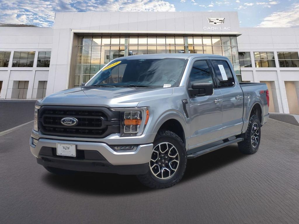 Iconic Silver Metallic 2022 Ford F-150 Pickup Truck Four-Wheel Drive Automatic