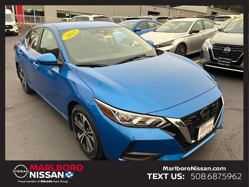 Electric Blue Metallic 2023 Nissan Sentra Sedan Front-Wheel Drive Continuously Variable Transmission