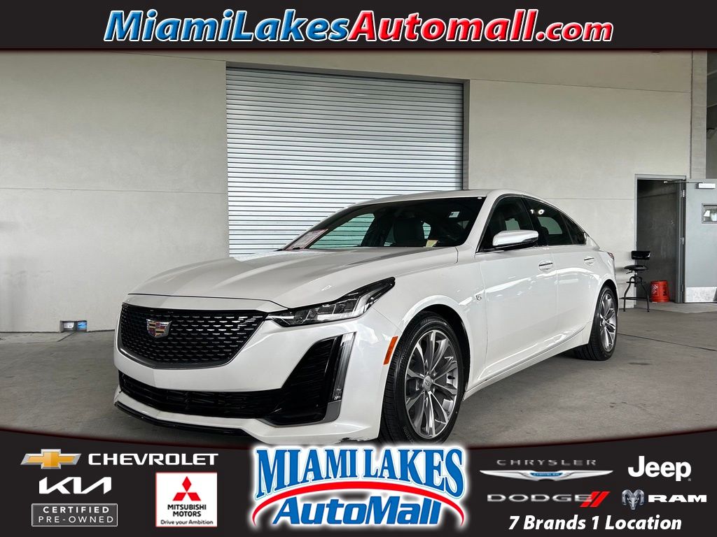 Crystal White Tricoat 2021 Cadillac CT5 Sedan Rear-Wheel Drive Automatic