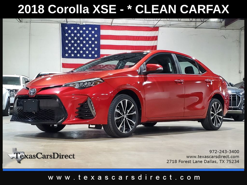 Barcelona Red Metallic 2018 Toyota Corolla Sedan Front-Wheel Drive Continuously Variable Transmission