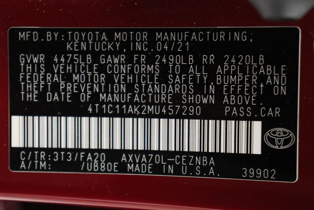 2021 Toyota Camry LE 17