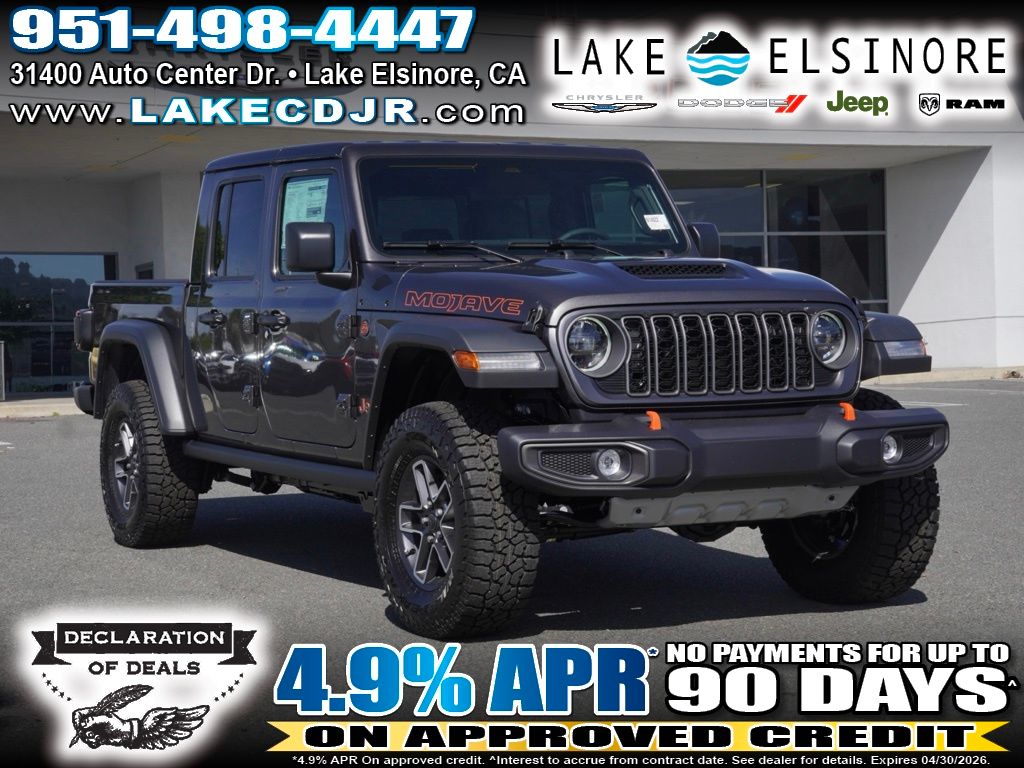 Gray (granite crystal metallic clearcoat) 2026 Jeep Gladiator Mojave Crew Cab 4WD Pickup Truck Four-Wheel Drive 8-Speed Automatic