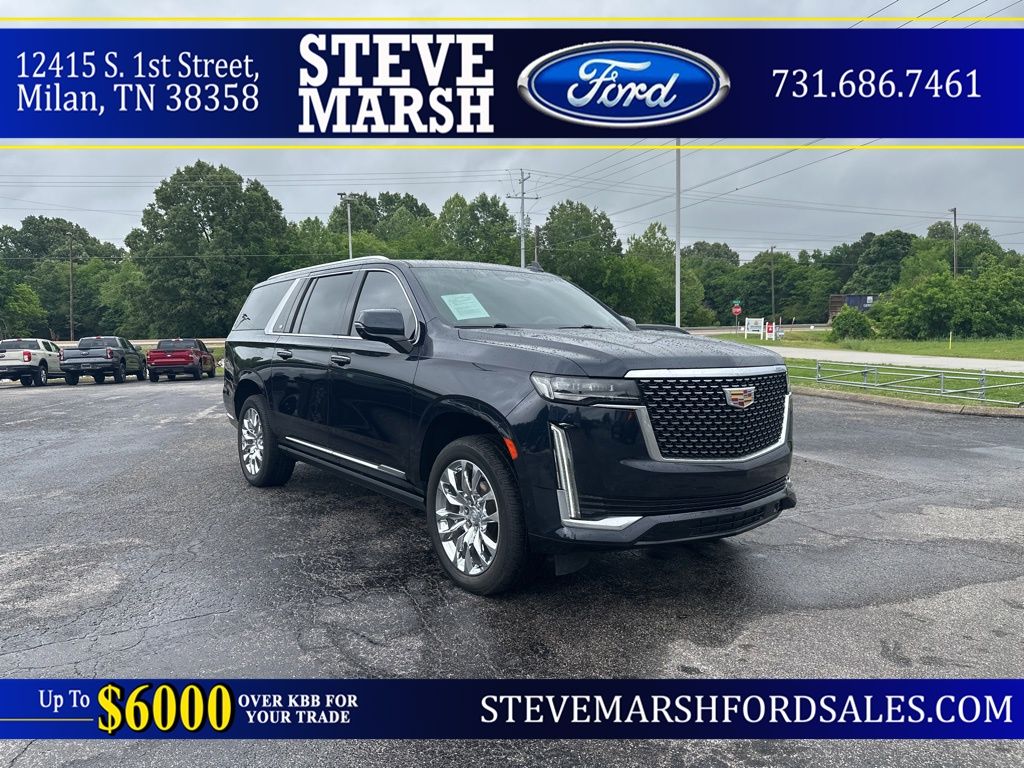 Dark Moon Blue Metallic 2021 Cadillac Escalade ESV SUV / Crossover Four-Wheel Drive