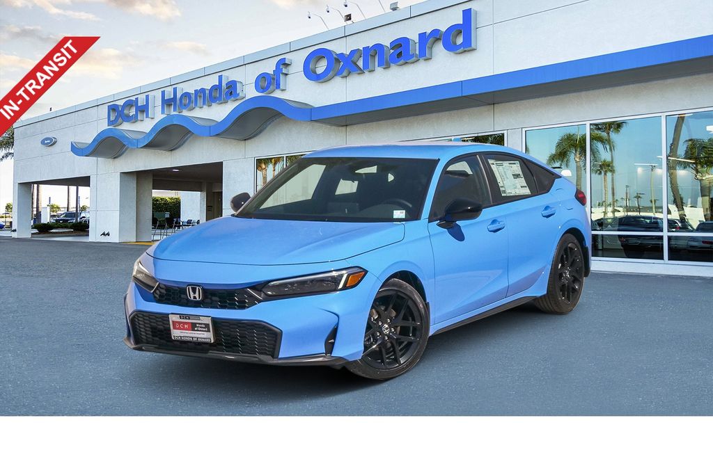 Boost Blue Pearl 2026 Honda Civic Hatchback Hatchback Front-Wheel Drive Continuously Variable Transmission