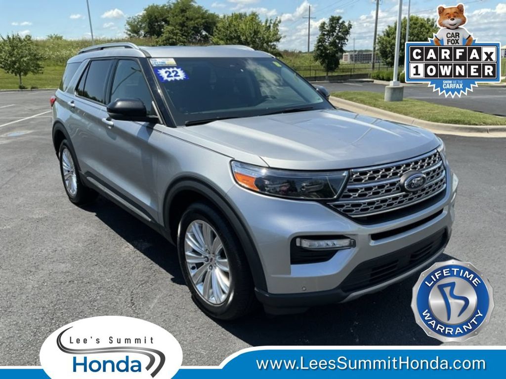 Iconic Silver Metallic 2022 Ford Explorer SUV / Crossover All-Wheel Drive Automatic