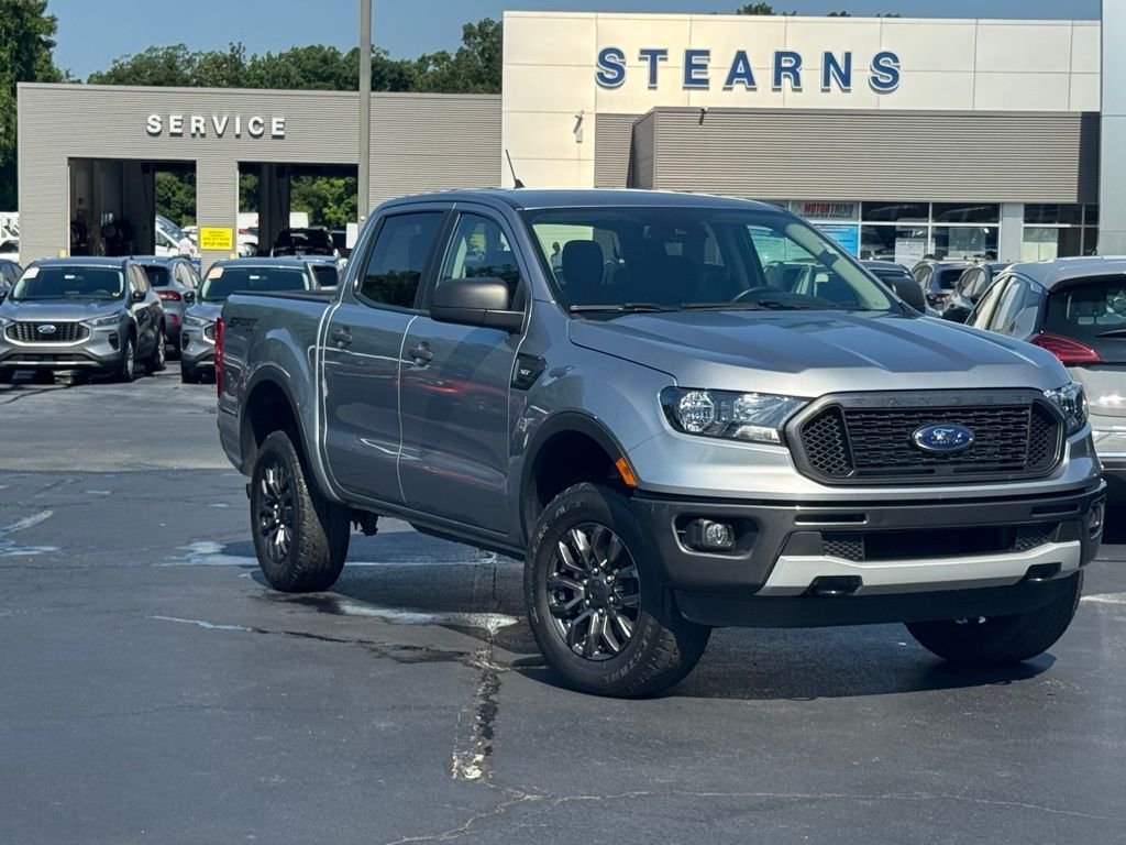 Iconic Silver Metallic 2023 Ford Ranger XLT SuperCrew 4WD Pickup Truck Four-Wheel Drive Automatic