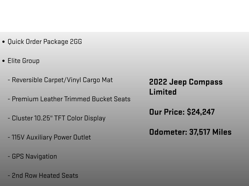 2022 Jeep Compass Limited Gray at Bob Ruth Ford