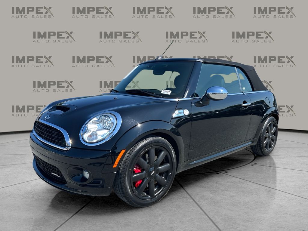 Midnight Black Metallic 2010 MINI Cooper Convertible Front-Wheel Drive 6-Speed Manual Overdrive