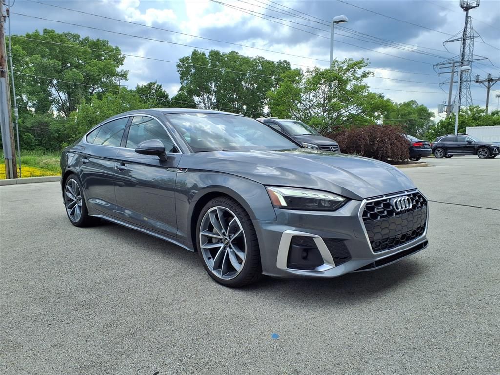 Daytona Gray Pearl 2023 Audi A5 Sportback Sedan All-Wheel Drive 7-Speed Automatic